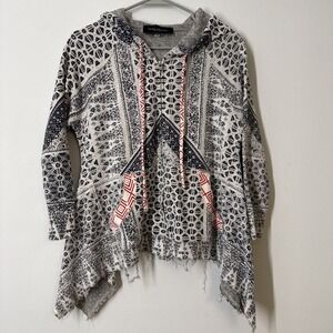 Anama Asymmetrical Zip Hoodie Modern Boho‎ Street Style Trendy Small Chic